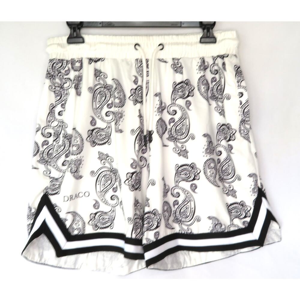 New DRACO Bandanna White/Black Men XL Shorts